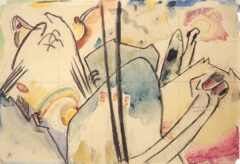 Finale Entwurfszeichnung zu Komposition IV, 1911, Centre Georges Pompidou, Paris