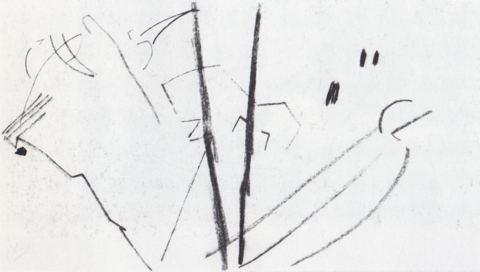 „1ste Zeichnung für Komposition 4“, 1911, Centre Georges Pompidou, Paris