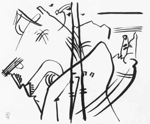 Tuschzeichnung zu Komposition IV, 1911, Centre Georges Pompidou, Paris
