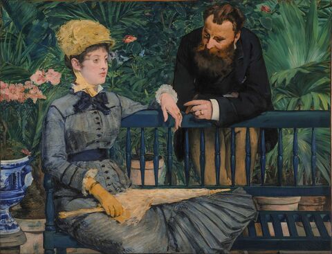 Édouard Manet, Im Wintergarten, 1879, SMPK Berlin, Nationalgalerie